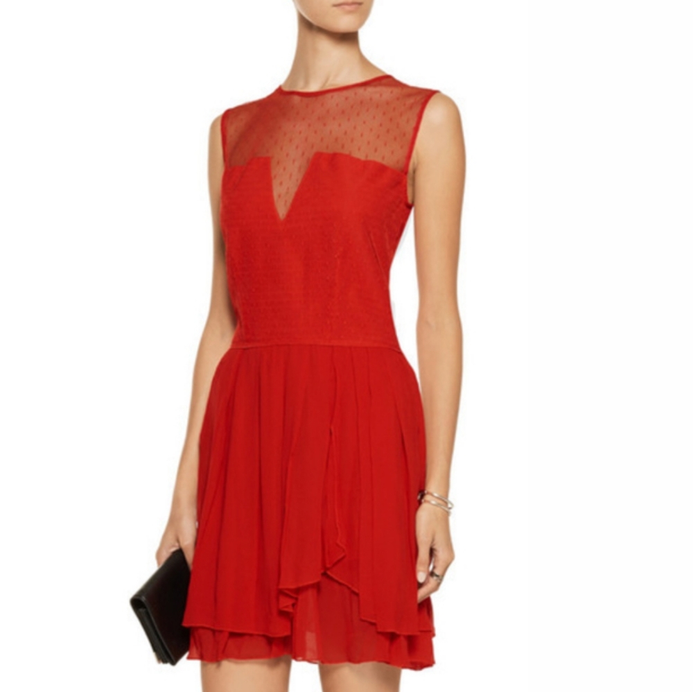 New Maje Elphege dot tulle dress